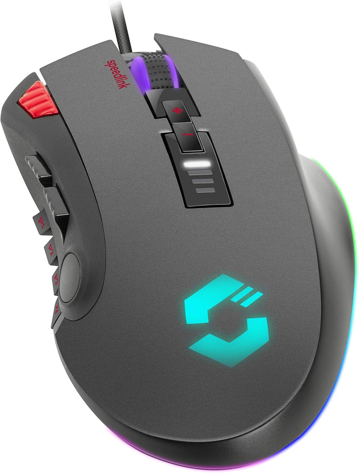Speedlink TARIOS RGB Gaming Mouse - USB Maus mit RGB Beleuchtung für Büro/Home Office (12 programmie