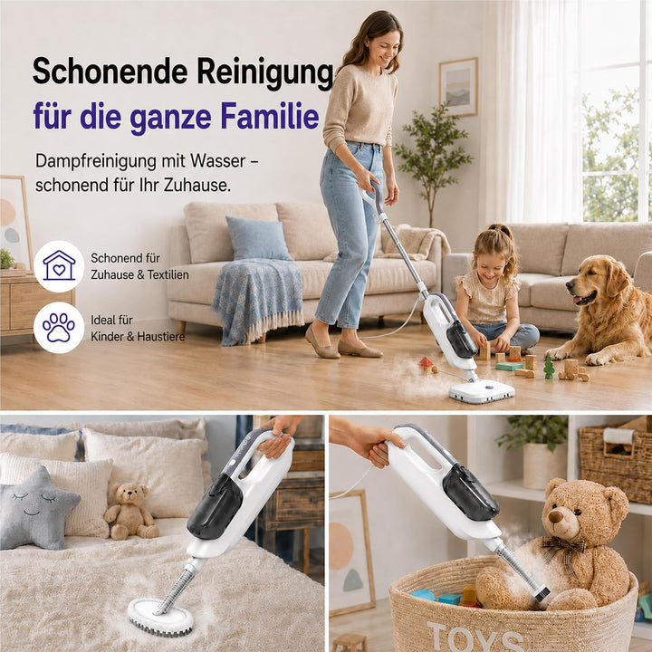 Dampfreiniger Handdampfreiniger, abnehmbar und multifunktional | 470 ml Wassertank, 3 Dampfstufen, D