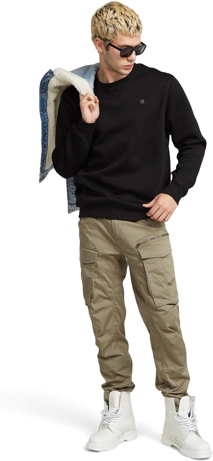 G-Star Herren Premium Basic Sweats M Schwarz (Dk Black D16917-c235-6484), M Schwarz (Dk Black D16917