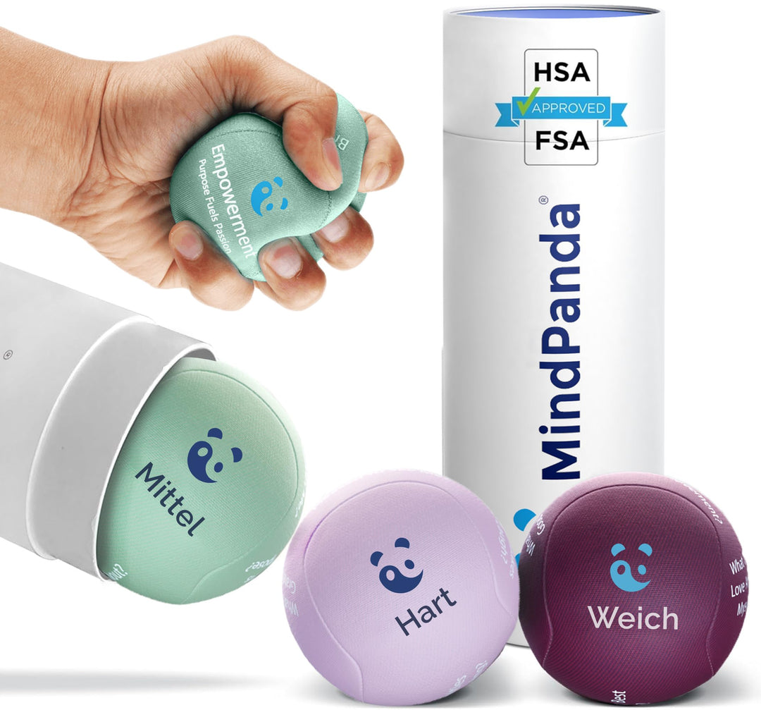 MindPanda Geist & Körper Gel-Stressball für Erwachsene – Handtherapie Anti Stress Bälle Quetschbälle