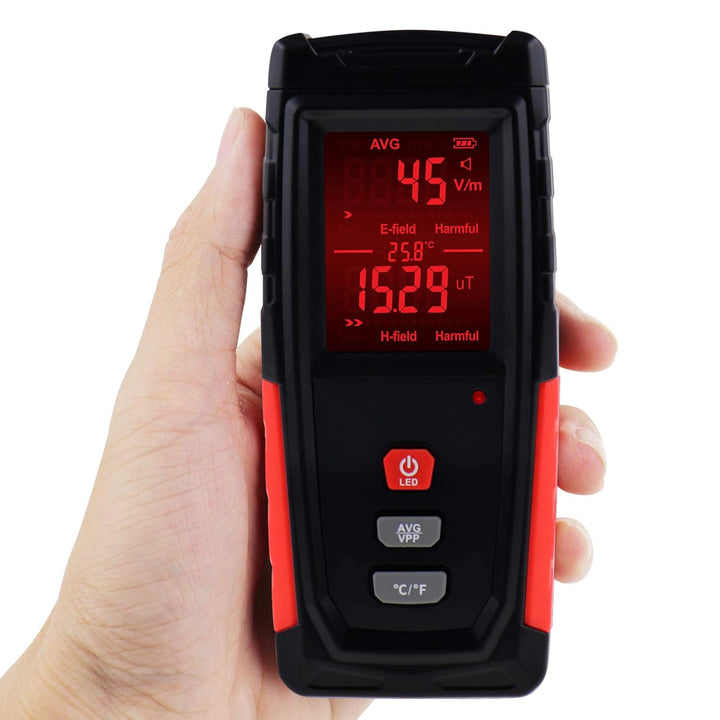 EMF-Messgerät, Handheld LCD digitaler Strahlungsdetektor für elektromagnetische Felder, EMF Meter Ma