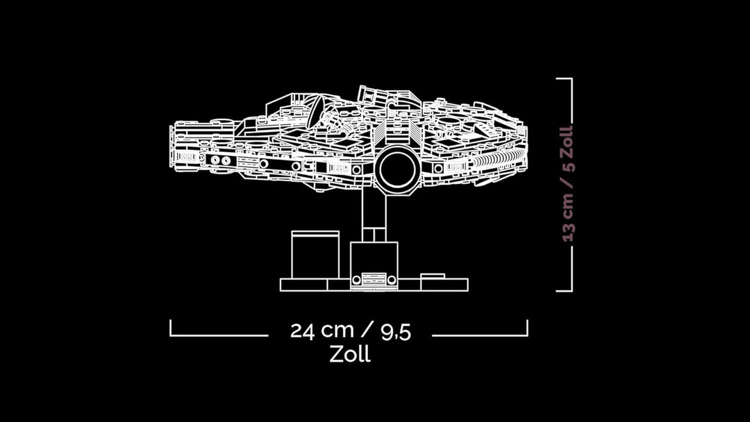 LEGO Star Wars Millennium Falcon, 25. Jahrestag Set für Erwachsene, baubares Sternenschiff, Sammlers