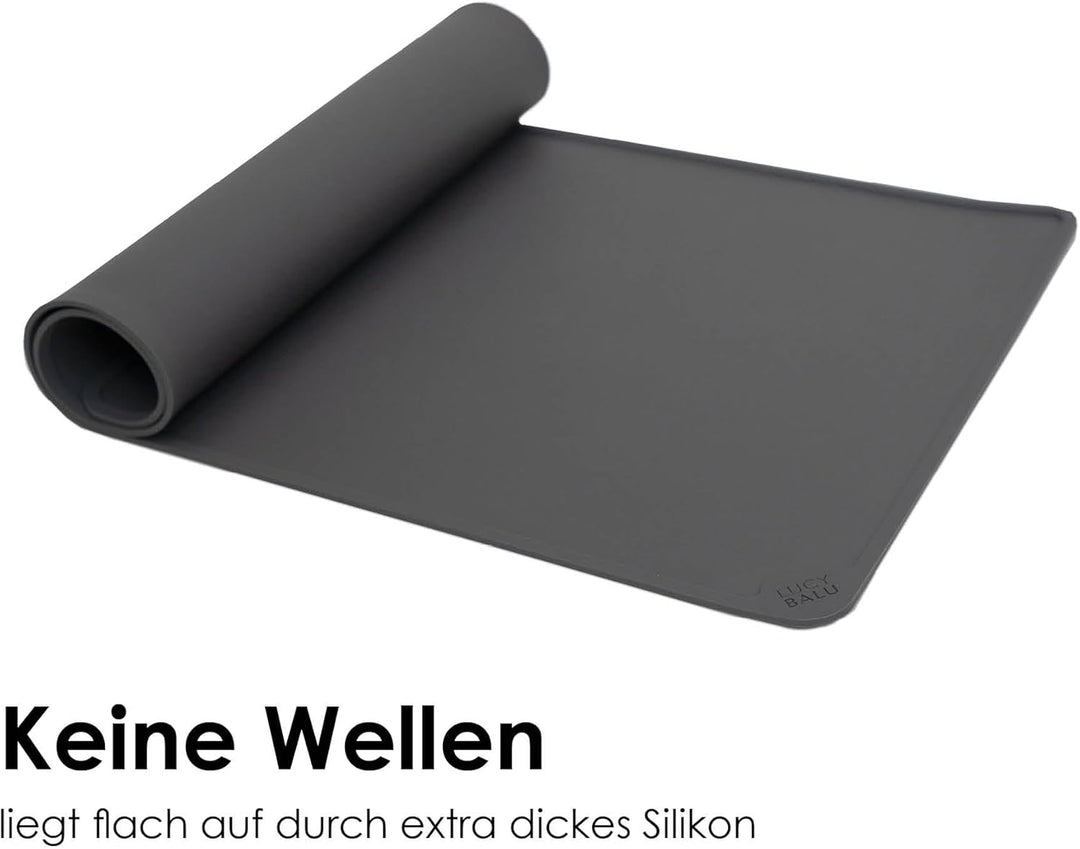 LucyBalu® Napfunterlage für Katzen | Katzenmatte für Wasser- & Futternapf | Silikonmatte als rutschf