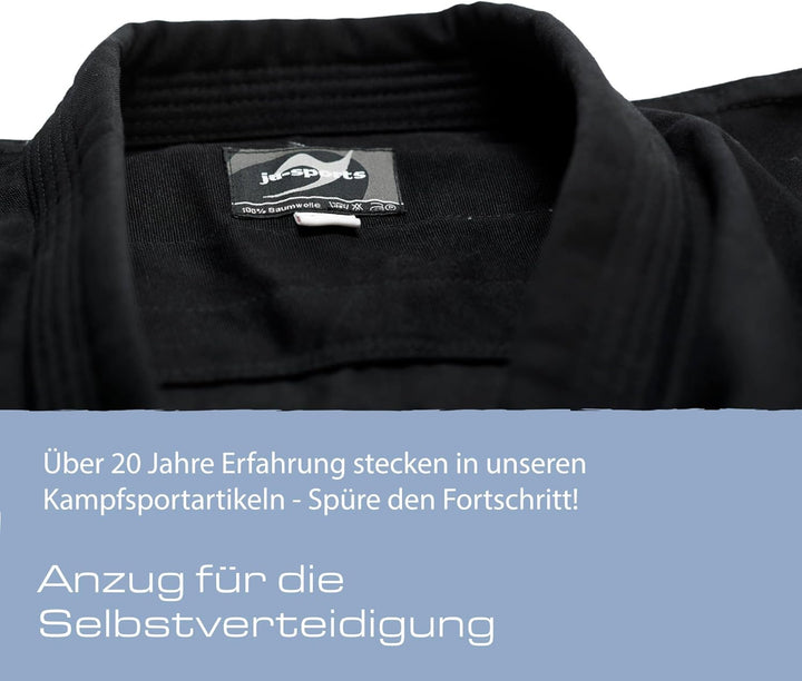 Ju-Sports Ju-Jutsu Anzug Cayon Black I Moderner Jujutsu Anzug Kinder &amp; Erwachsene I Kampfanzug fürs