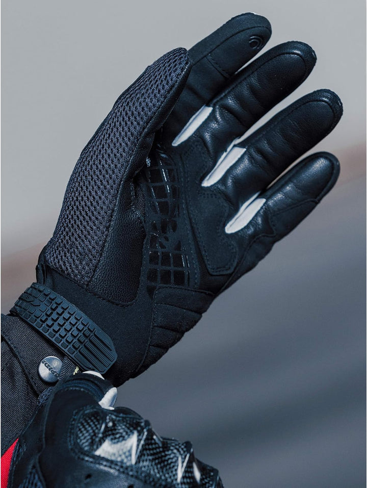 Spidi G-Carbon, Motorradhandschuhe, Farbe Schwarz-Weiss, Grösse XL, mit Resistiver Touchscreen-Funkt