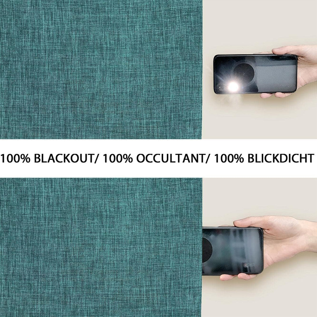 always4u Vorhang Blickdicht 100% mit Ösen, Elegente Gardinen Wohnzimmer Modern Abdunkelnde Vorhänge