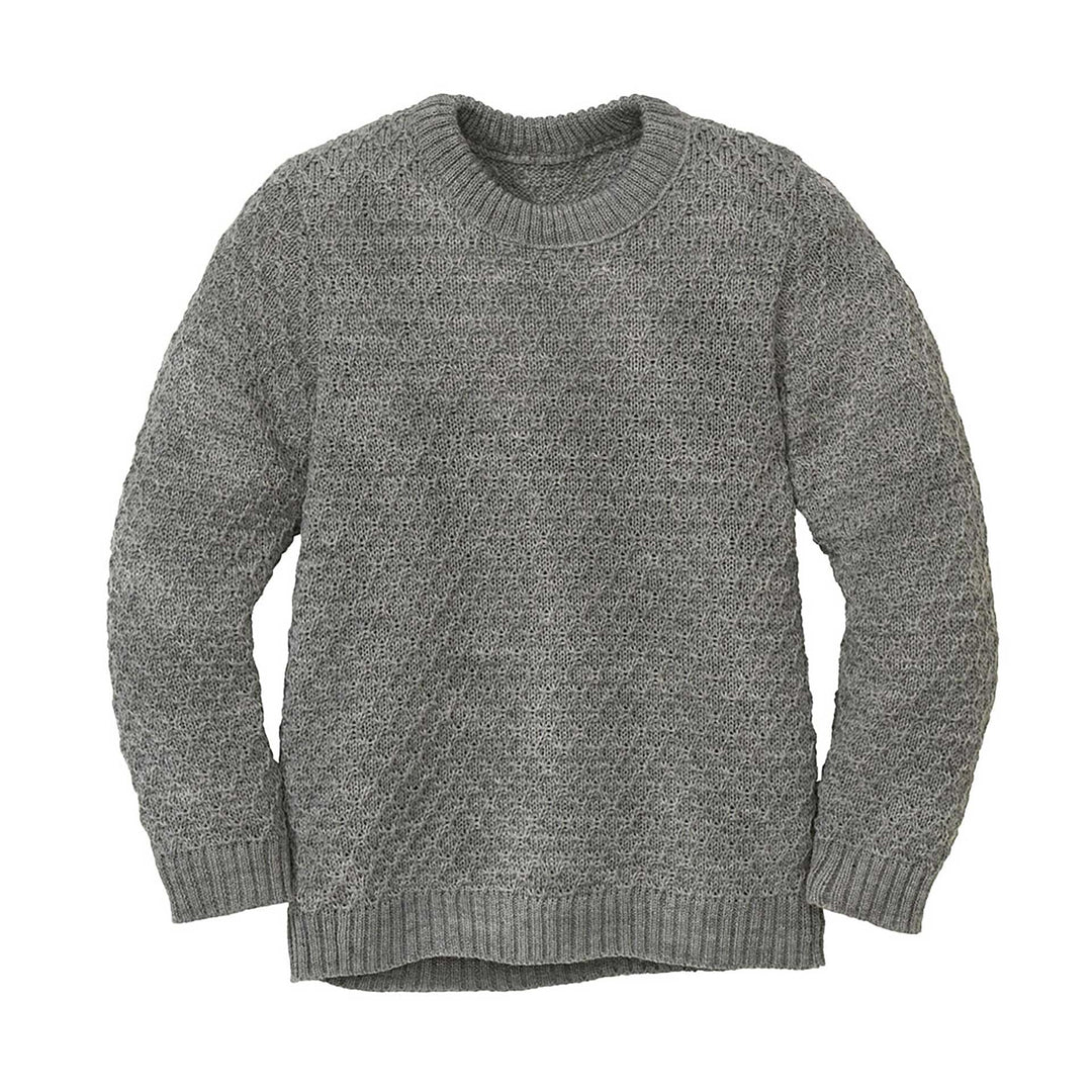 Disana Aran-Pullover Kinder - 100% Bio-Merino – atmungsaktiv & kuschelig warm - Unisex Gr. 86-140 -