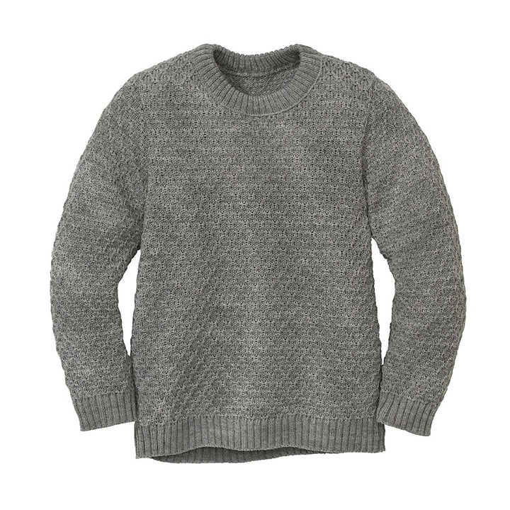 Disana Aran-Pullover Kinder - 100% Bio-Merino – atmungsaktiv & kuschelig warm - Unisex Gr. 86-140 -