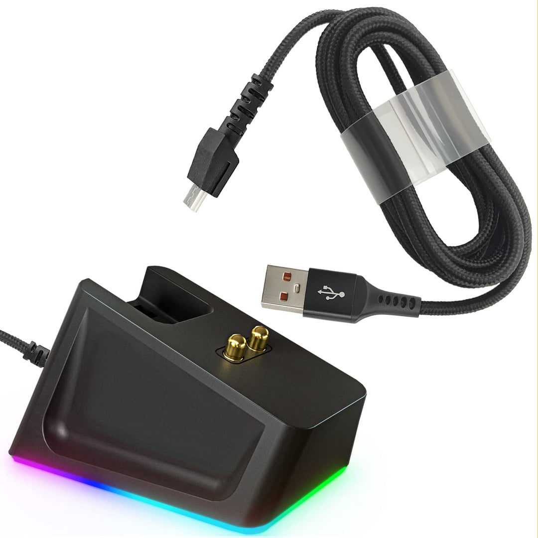 Ladestation mit 1,5 m USB-Ladekabel, passend für Razer Naga Pro/DeathAdder/Basilisk/Viper Ultimate G