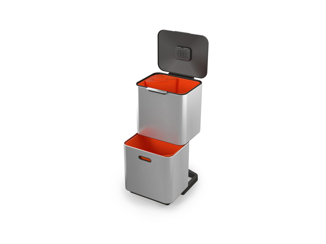 Joseph Joseph 30060 Totem Max. 60-Liter-Mülltrennungs- und Recyclingeinheit - Rostfreier Stahl Rostf