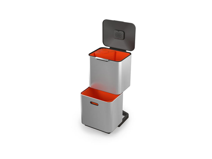 Joseph Joseph 30060 Totem Max. 60-Liter-Mülltrennungs- und Recyclingeinheit - Rostfreier Stahl Rostf
