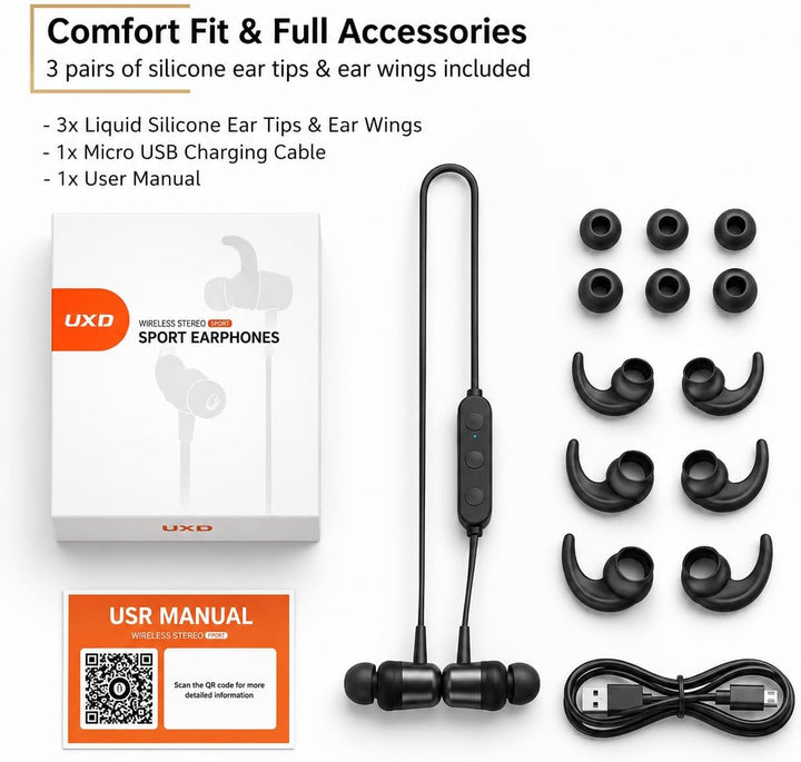Bluetooth Kopfhörer, Kabellose In Ear Kopfhörer mit CVC 8.0, Eingebautes Mikrofon, 20 Stunden Nutzun