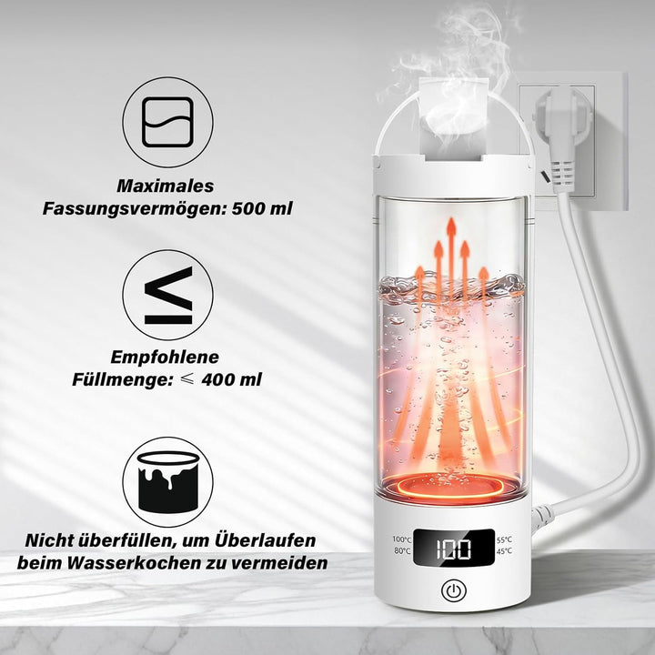 Elektrischer Reisewasserkocher Klein 500ML, Kleiner Wasserkocher Reise Schnelles Kochwasser Mini -Wa