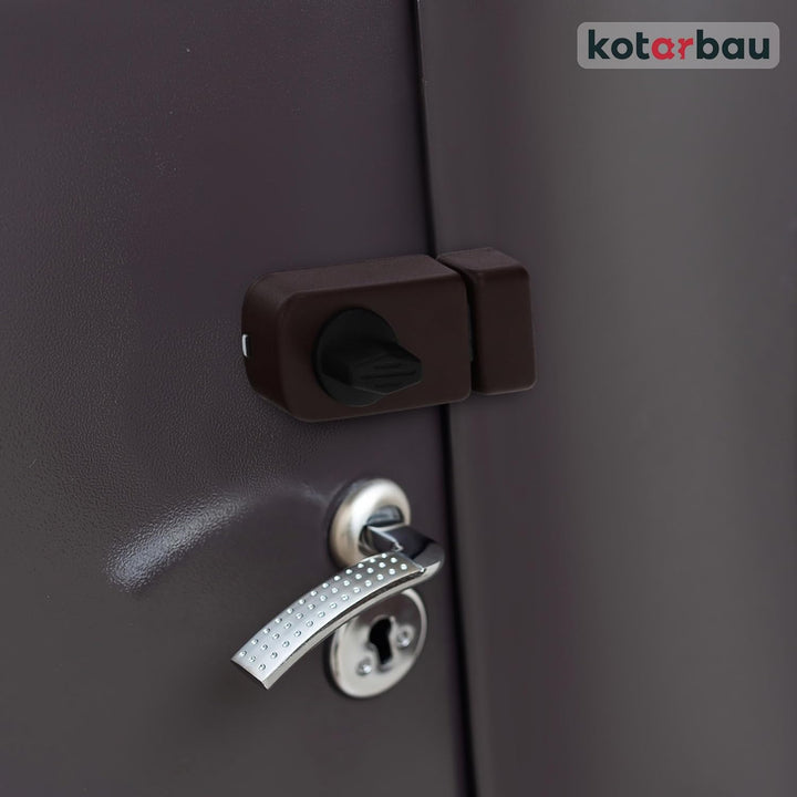 KOTARBAU® Zusatzschloss 60 mm 3 Farben mit Aussenzylinder Verschiedenschliessend Kastenschloss (Brau