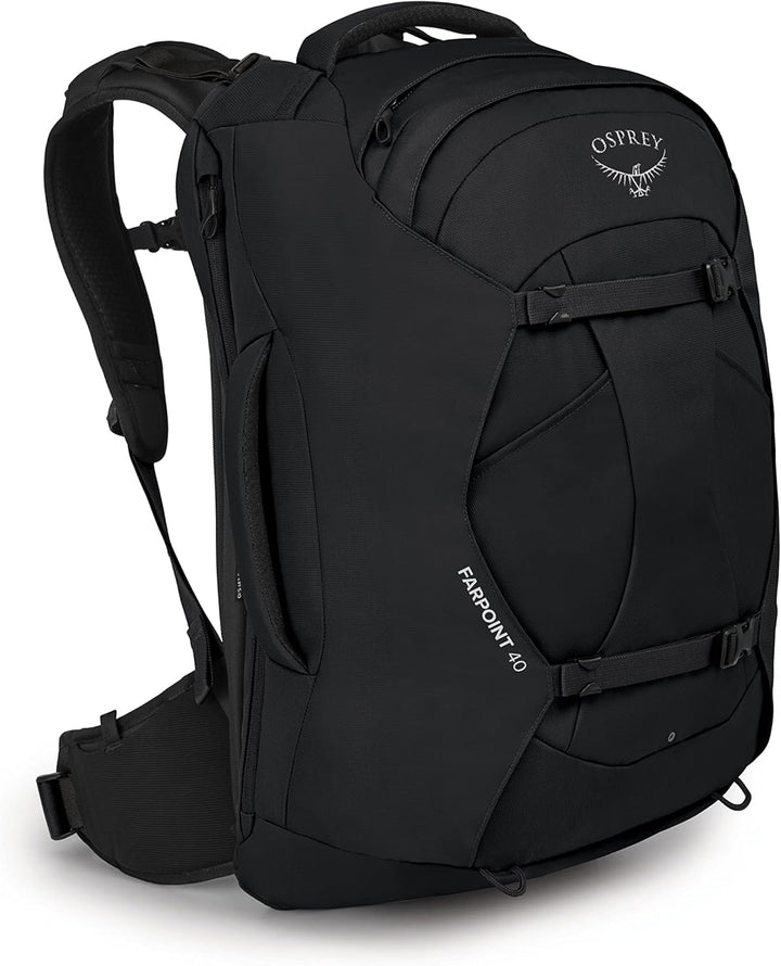 Osprey Herren Farpoint 40 Rucksack (1er Pack) Schwarz Einheitsgrösse Bundle mit Packing Cube Set, Sc