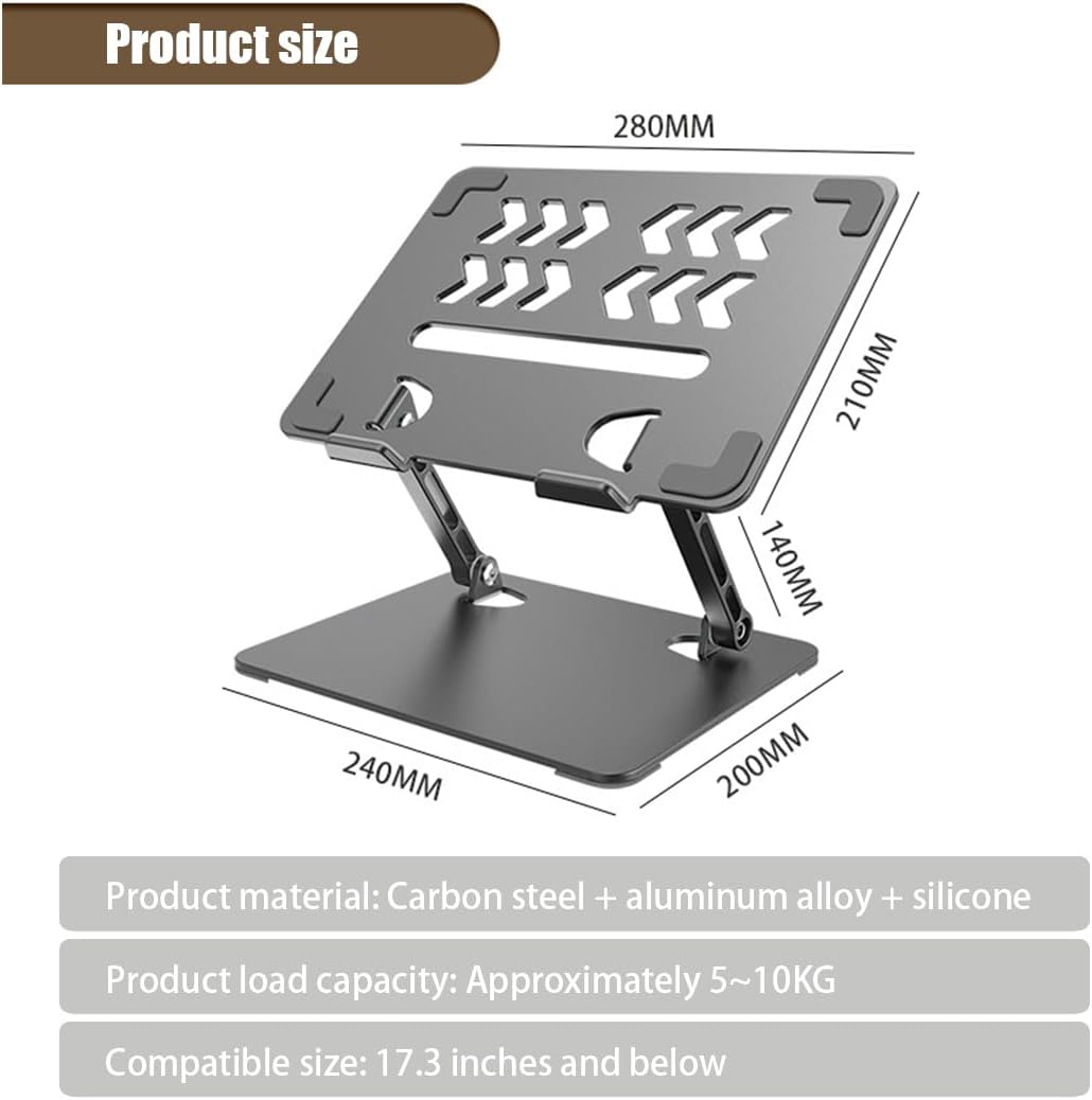 Tablet Ständer, Laptop Ständer Höhenverstellbar, Aluminium Tablet Halterung, Ergonomischer Laptopstä