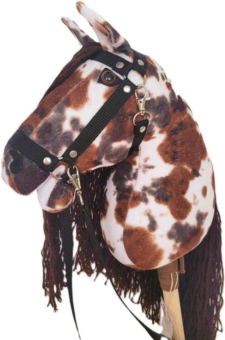 HORSE & toys Einhorn-Spielzeugpferd (Steckpferd) im A4-Format, komplett mit Kantar-Ausrüstung wie au