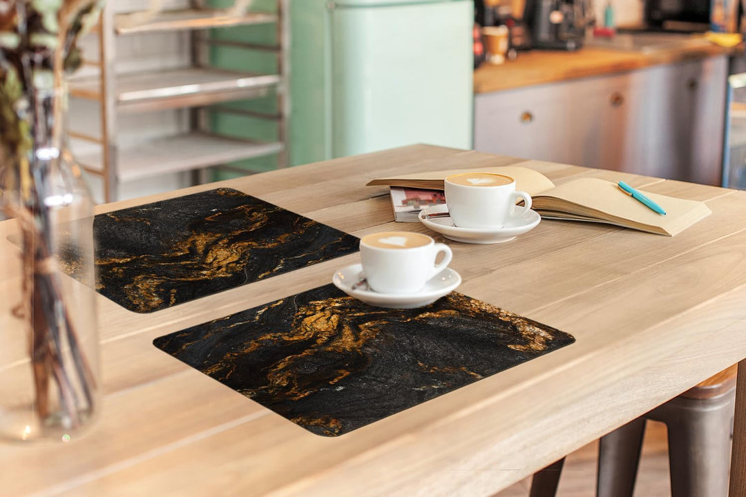 KitchenYeah© Platzsets Abwaschbar 6-Teilig 45x30 cm Tischsets Platzdeckchen Platzset Unterlage Tisch