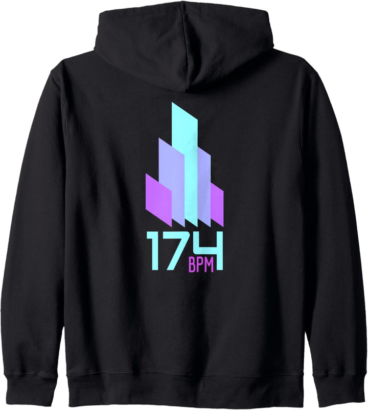 Trommel und Bass 174 BPM Music Junglist EDM Kapuzenjacke