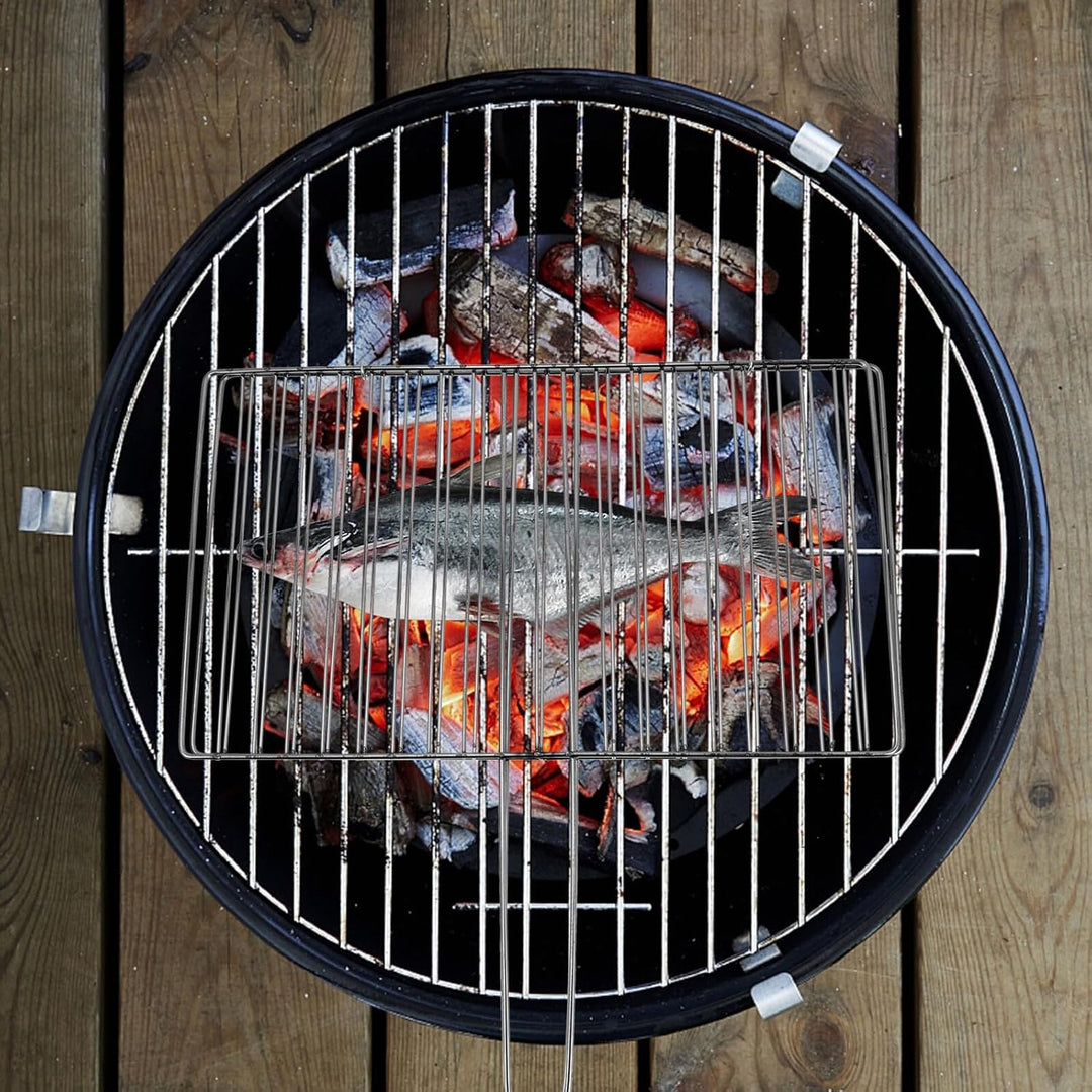 Toyvian Edelstahl Grillkorb Fischgrillkörbe Runder Grillrost Aus Edelstahl Für Gemüse Burgern Campin