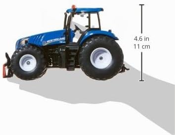 siku 3273, New Holland T8.390 Traktor, 1:32, Metall/Kunststoff, Blau, Achsschenkellenkung und Kupplu