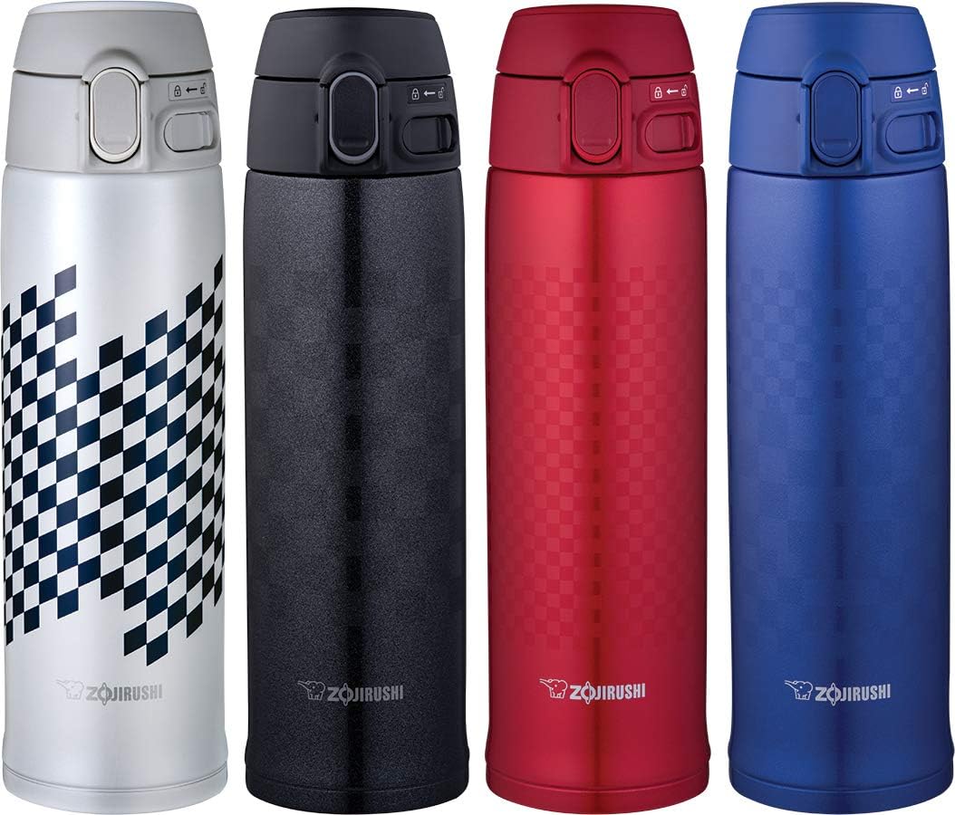Zojirushi SM-TAE48WZ Vakuum-Isolierbecher aus Edelstahl, 473 ml, Ichimatsu Weiss 16-Ounce Ichimatsu