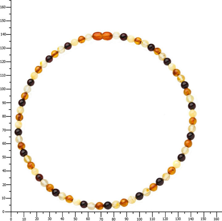 INCOLLECTIONS Bernsteinkugelkette mit Drehverschluss 05844