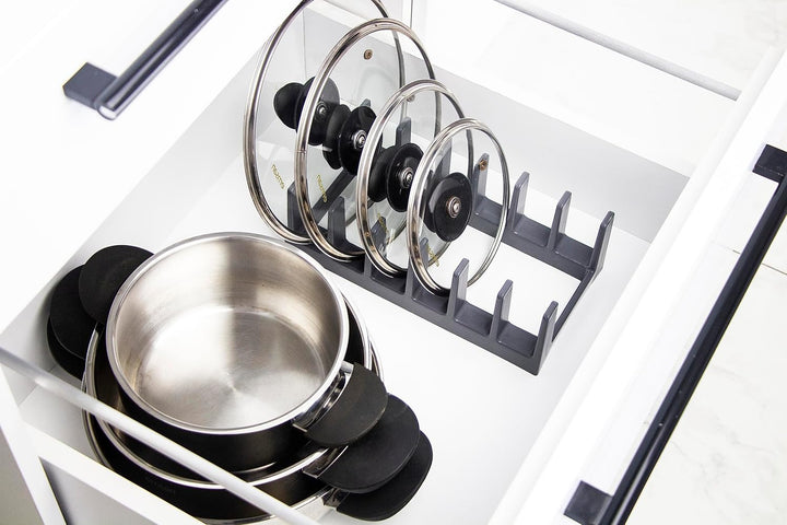 BOAA Fresh Topfdeckelhalter für sechs Deckel oder Pfannen, Küchenaufbewahrung, Geschirrhalter für di