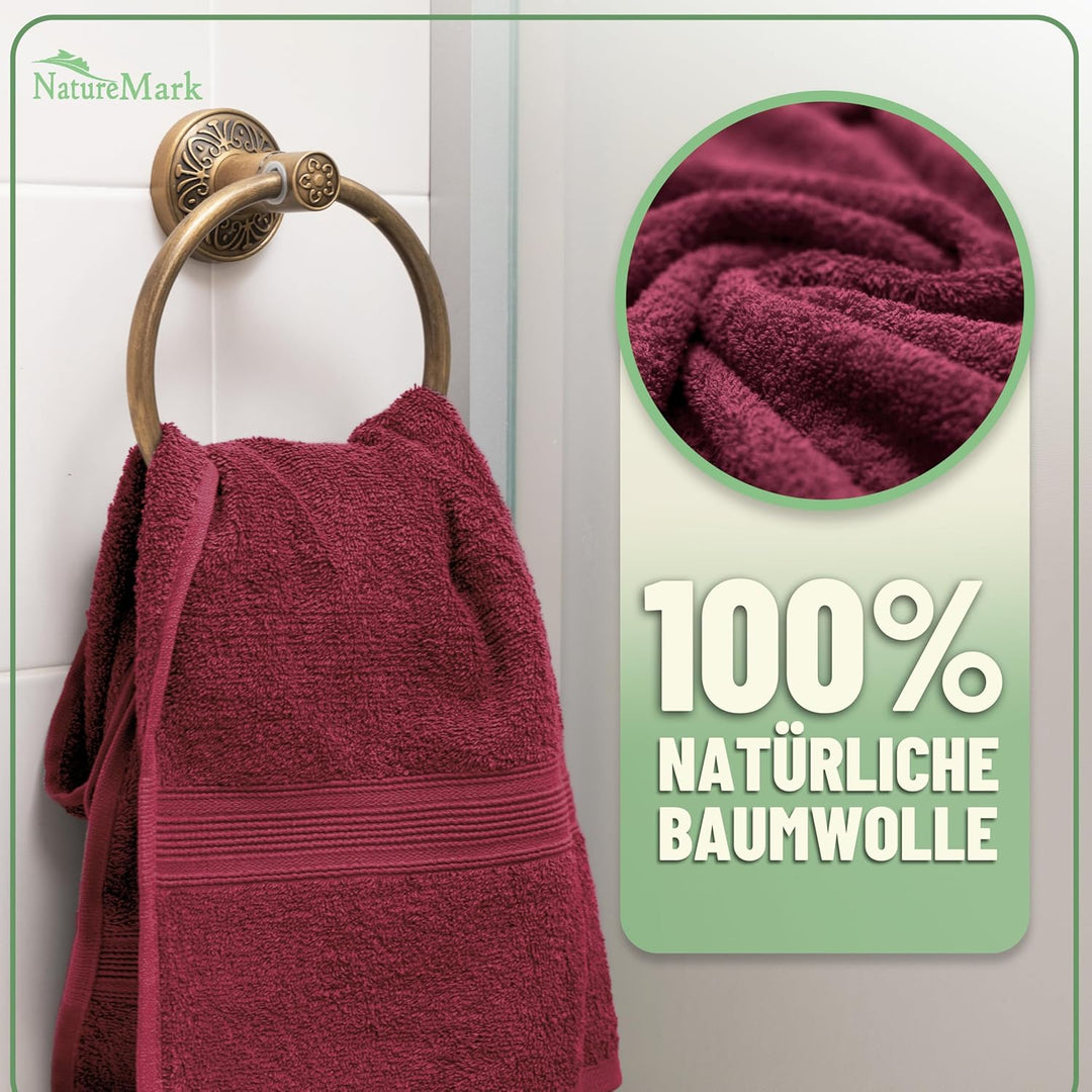GREEN MARK Textilien 10 TLG. FROTTIER Handtuch-Set mit verschiedenen Grössen 4X Handtücher, 2X Dusch