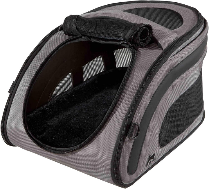 Maelson Snuggle Kennel anthrazit 48 cm + Treatee Mag Pouch - Transportbox und Leckerli-Tasche für Hu