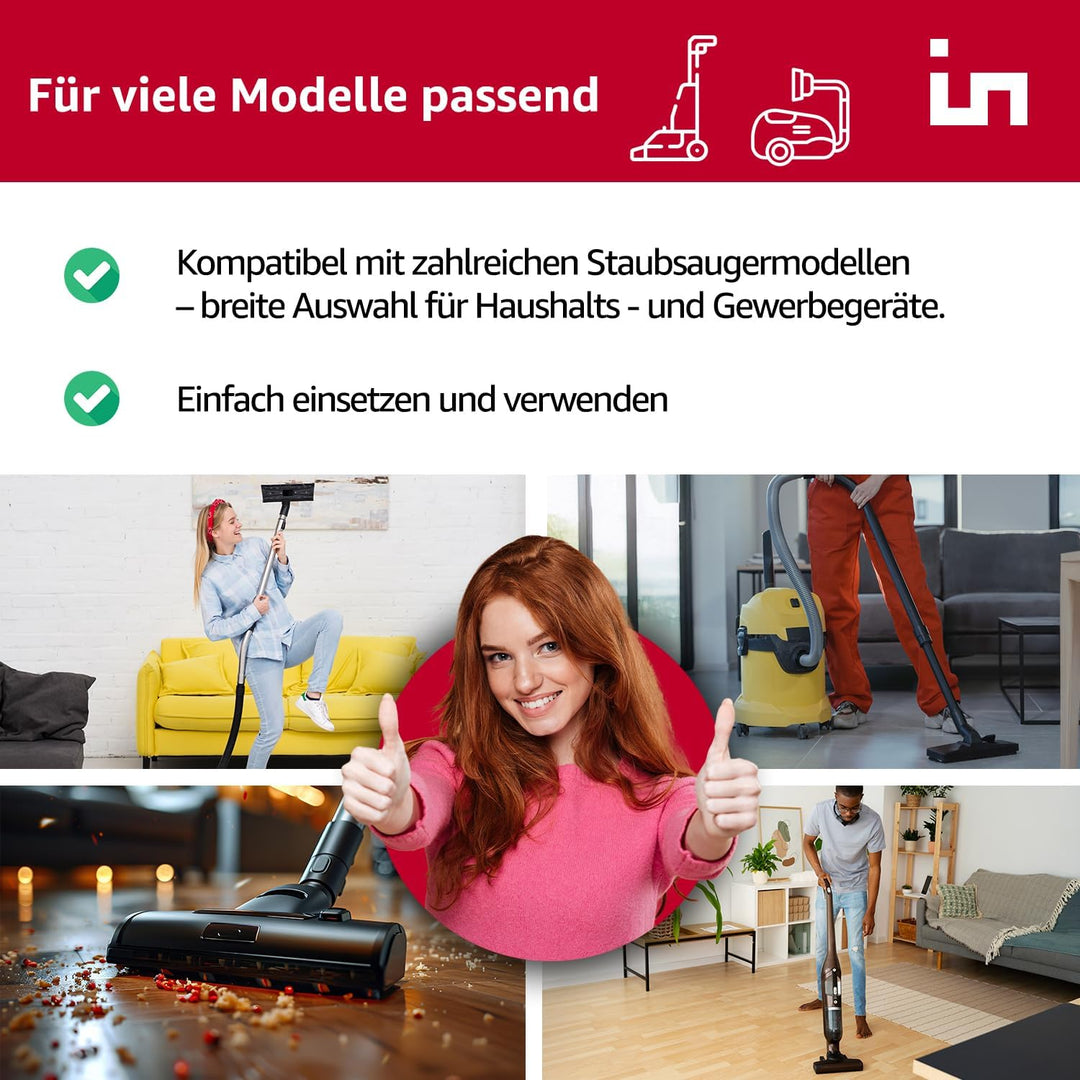 Invest - Staubsaugerbeutel Ersatz, Filtertüten Beutel Kompatibel mit Cleanfix SW 60 - Braun, 5 Stück