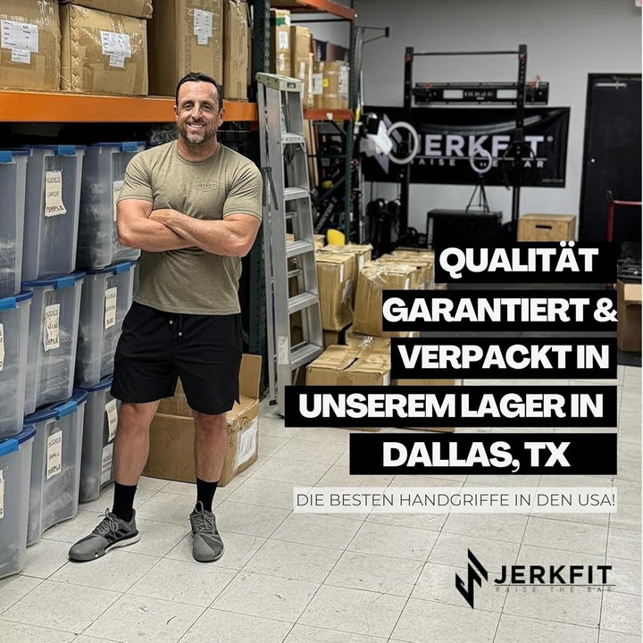 JerkFit WODies 2 in 1 Handgelenkbandage und Handflächenschutz M Schwarz, M Schwarz