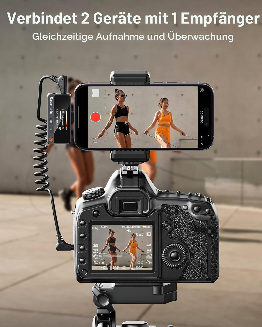 Saramonic Air Wireless Lavalier-Mikrofon mit USB-C – 48kHz/24Bit, 90dB SNR, Mikrofon Handy für iPhon