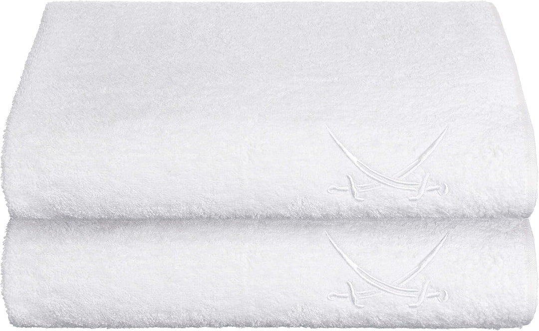 Sansibar Badetuch mit gesticktem Säbel Logo Strandtuch Saunatuch 100% Baumwolle 90x180 cm 2er Set, W