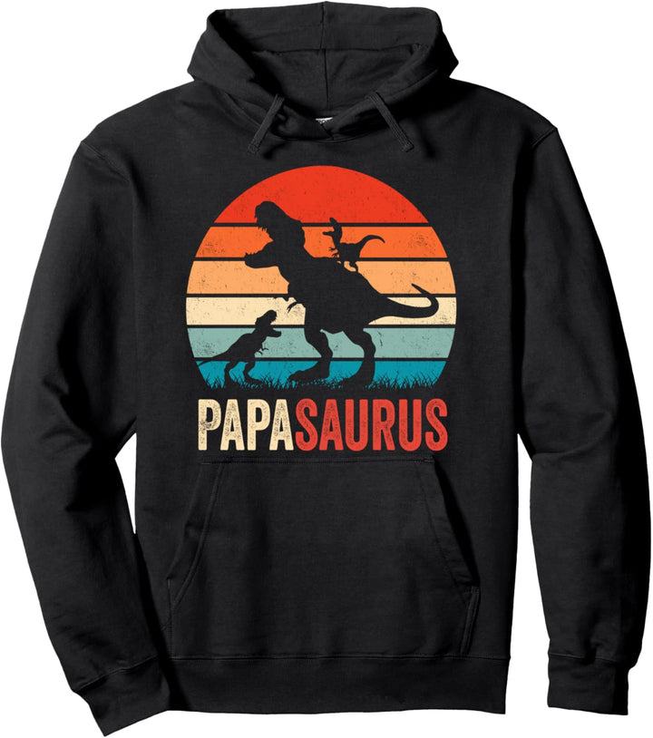 Papasaurus Dinosaur Papa Tyrannosaurus Dino Twin Pack Pullover Hoodie