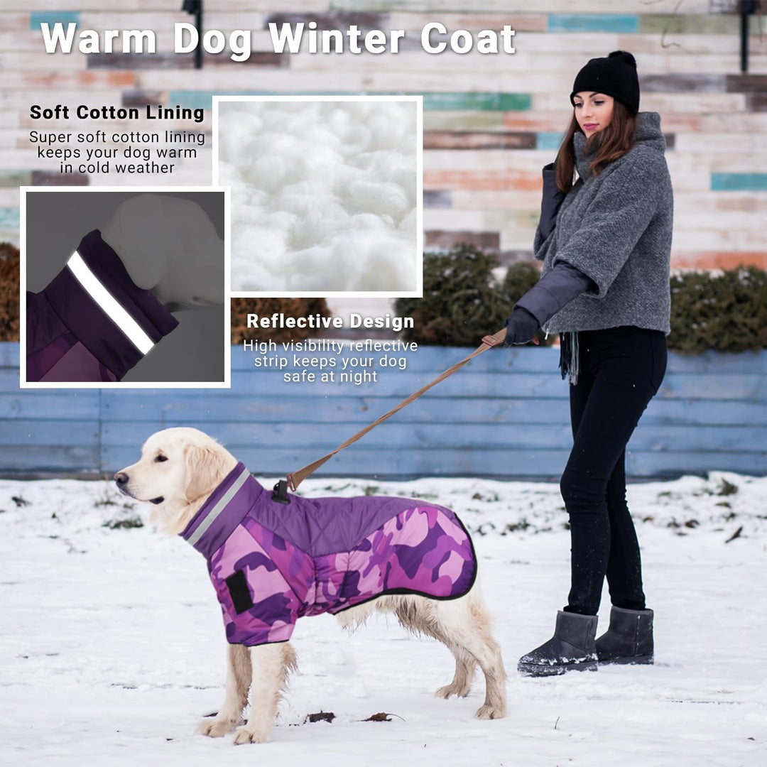 OCSOSO Hundemantel Winter, Hundejacke Hundepullover für Kleine Mittlere Grosse Hunde - Wasserdicht W