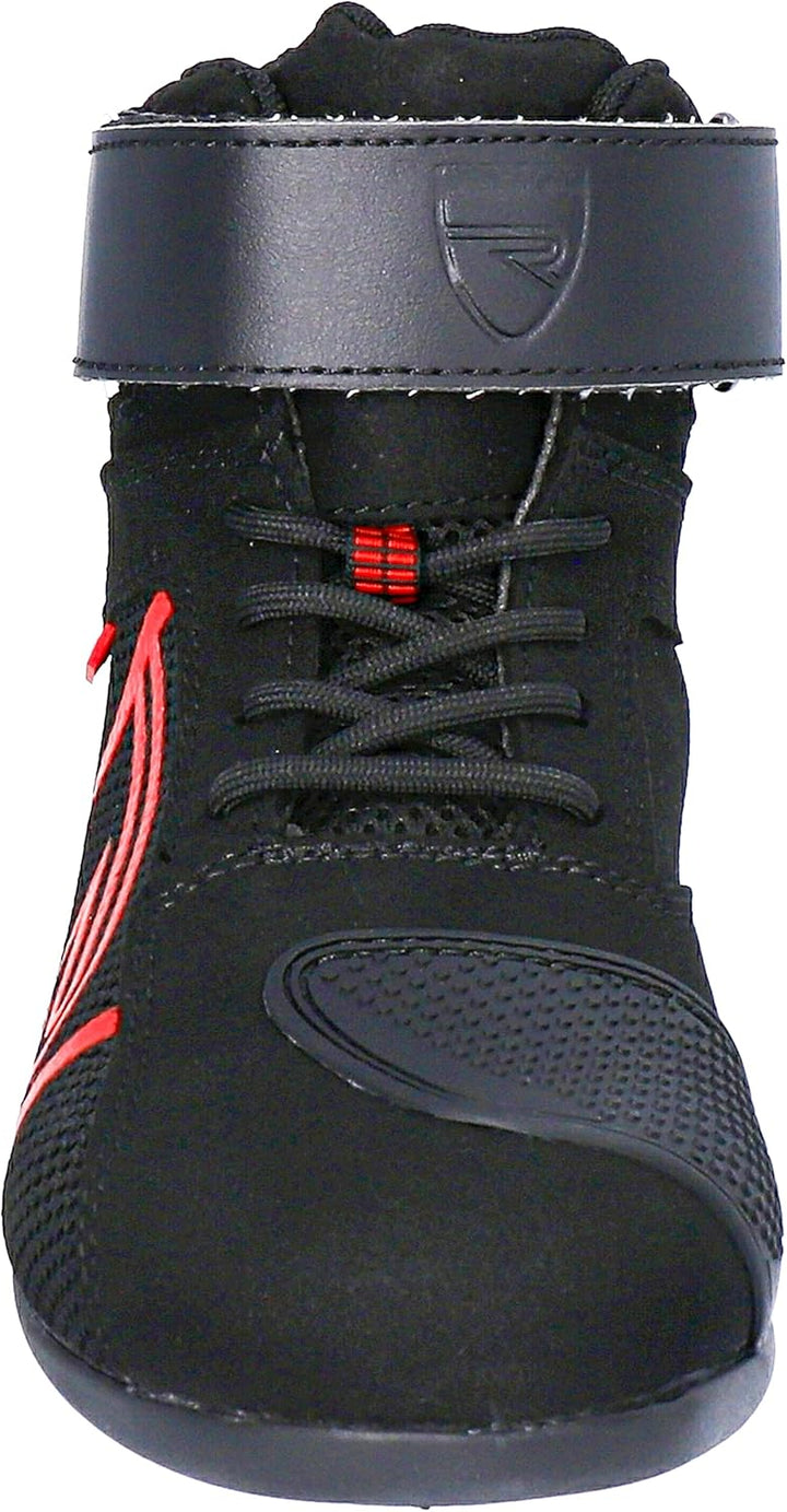 CURVE Rubi Vented Motorradstiefel, Mikrofaser, Knöchel- und Fersenschutz, Schnürverschluss, rutschfe
