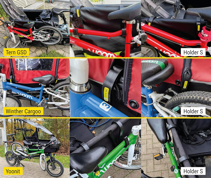 Bike Holder S 2.0 – 2x Halterung für Kinderfahrrad & Laufrad am Lastenrad | kompatibel mit Babboe, B
