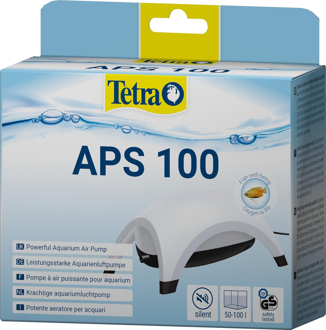 Tetra APS 100 Aquarium Luftpumpe - leise Membran-Pumpe für Aquarien von 50-100 L, weiss Weiss APS 10