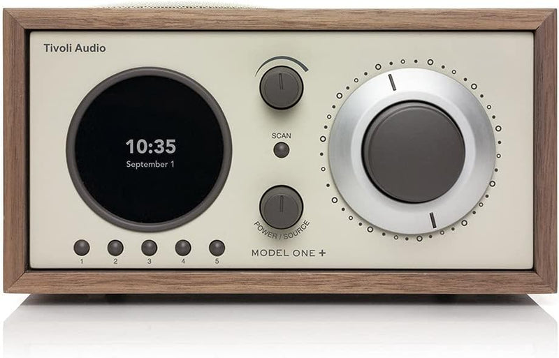 Tivoli Audio Model One+ FM/DAB+ Radio mit Bluetooth und Fernbedienung (Walnuss/Beige) Walnuss /