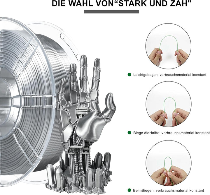 iBOSS PLA Plus (PLA+) Glänzendes Seide 3D Drucker Filament 1,75mm, Seiden filament Masshaltigkeit +/