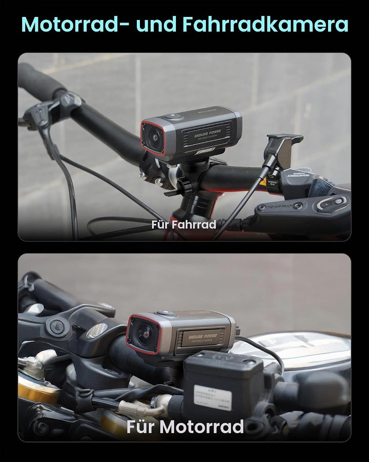 AKEEYO AKY-710Lite Motorradkamera/Fahrradkamera 2K30FPS WiFi-Actionkamera mit Ultra HD, IP66 Wasserd
