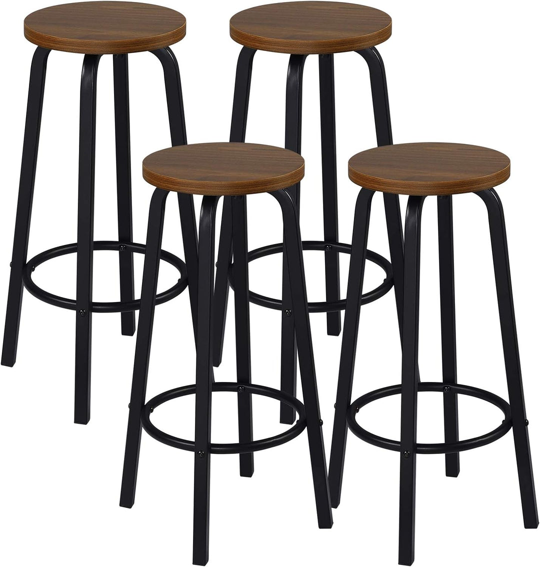 WOLTU 4X Barhocker Barstuhl Bistrohocker Tresenhocker runde Sitzfläche aus MDF Gestell aus Metall Du