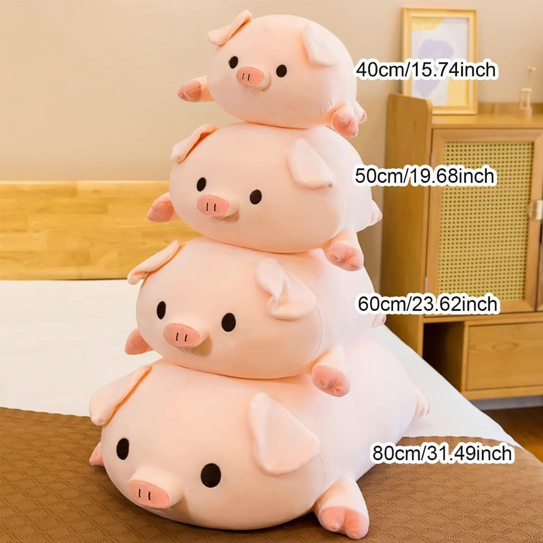Kekeso Schwein Plüschtier Umarmungskissen Kuscheltier Plüschkissen Süsses (60cm/23.62inch, Big Eyes)