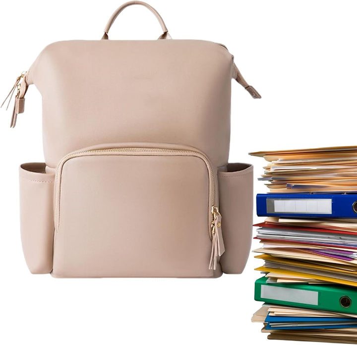 Wickelrucksack aus Leder – Kleinkindtaschen, Wickelrucksack aus PU-Leder, wasserdicht, verstärkte Re