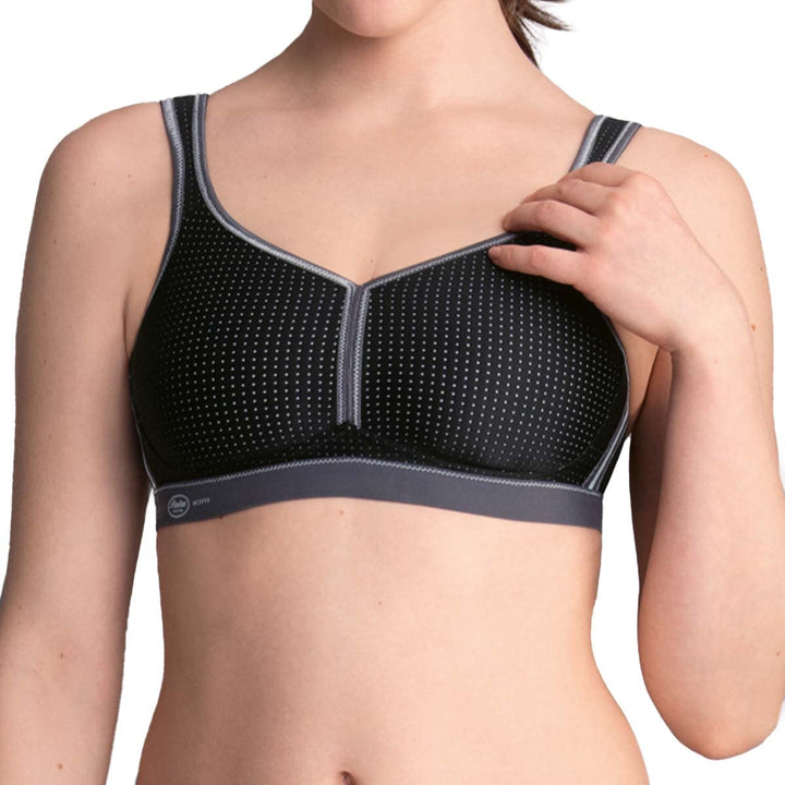 Anita - Performance - Damen - Sport BH - Unterwäsche 70A Schwarz/Anthrazit, 70A Schwarz/Anthrazit