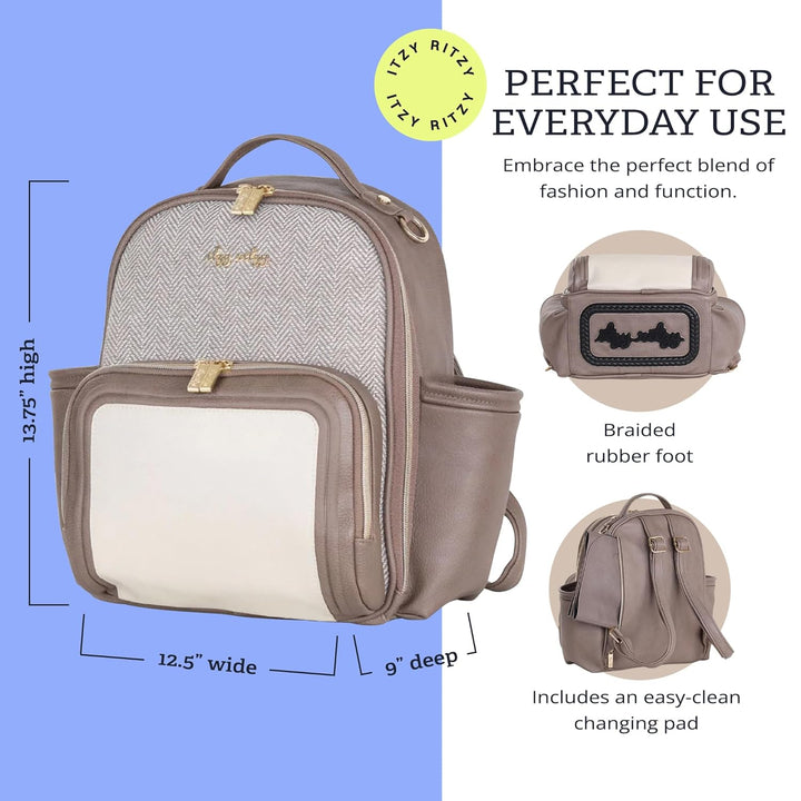 Itzy Ritzy Unisex Baby Mini Wickeltasche, Vanilla Latte-Plus Vanilla Latte - Plus, Vanilla Latte - P