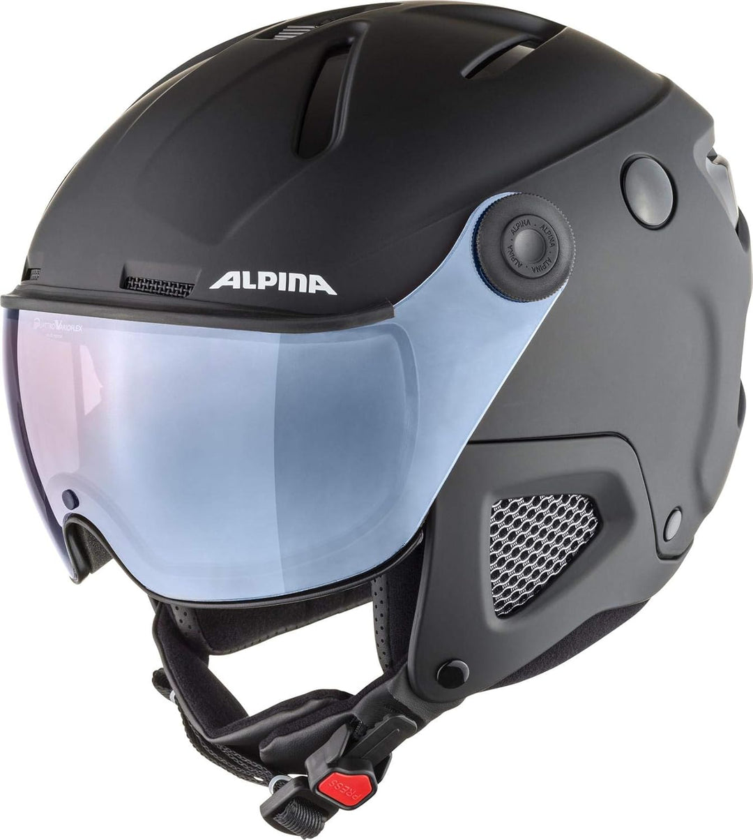 ALPINA ATTELAS VISOR QV - Hochwertiger & Leichter Skihelm Mit Selbsttönenden, Kontrastverstärkenden