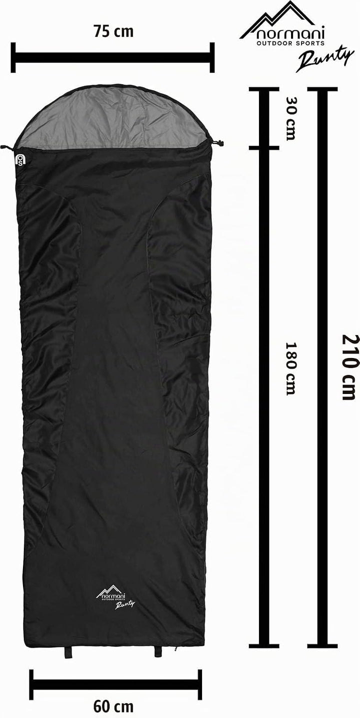 normani Ultralight Schlafsack Runty KOMPAKTE GRÖssE! 3D Mikrofaser Microtech Füllung, wasserdichter
