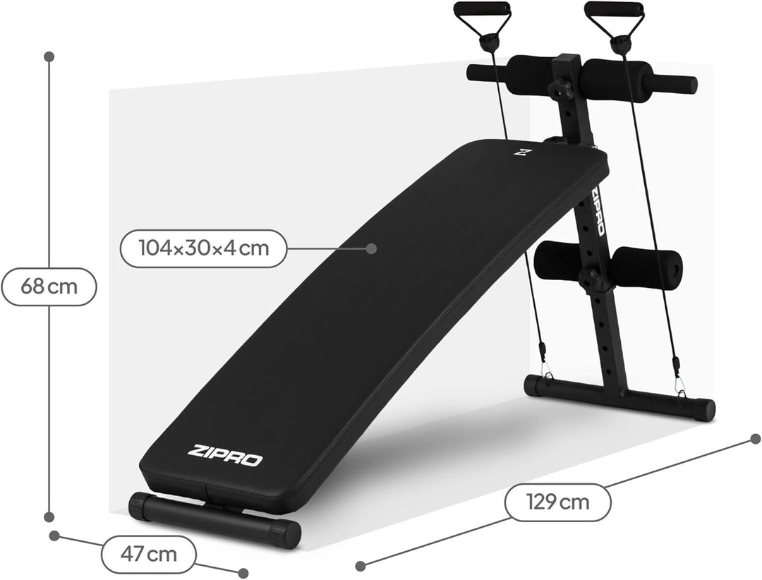 Zipro klappbare Trainingsbank, Bankdrücken, Fitnessbank, Multifunktion Sit up bank, Fitnessgeräte, F